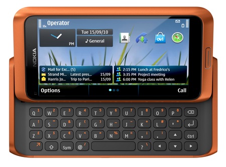 Nokia E7-00 Symbian^3 Phone with QWERTY orange